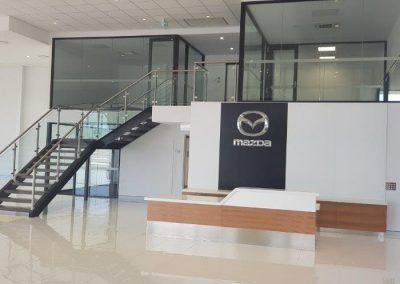 new showroom construction for Mazda and Nissan