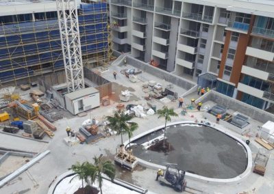 Spire Apartments, Newcastle NSW under construction and very organised