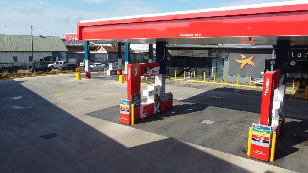 Commercial Builder Elevated Service Station Design Commercial builder service station project with elevated structures and flood-resistant features.